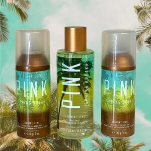 JASMINE LIME Victoria's Secret PINK SPRING BREAK Tinted Bronzer Self-Tan & Mist